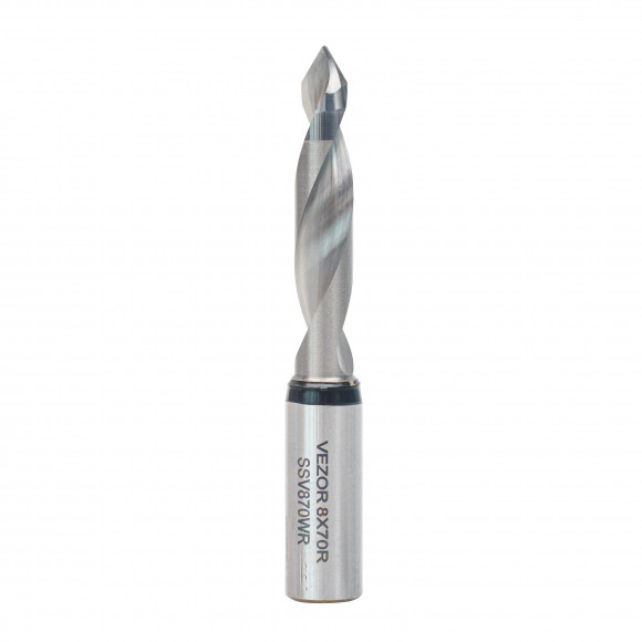 Сверло сквозное монолитное VEZOR HW-V D8 L70 S10x20 RH (carbide)