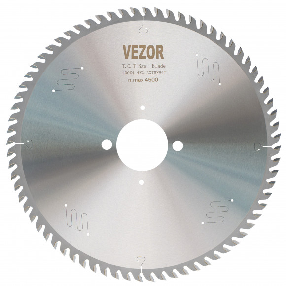 Диск пильный VEZOR (D400 B/b4,4/3,2 d60 Z84) по ДСП, МДФ, фанере клееной, МДФ, OSB