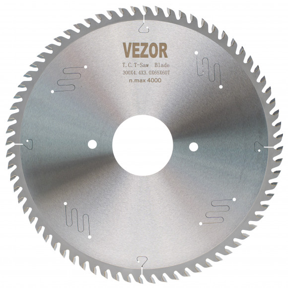 Диск пильный VEZOR (D300 B/b4,4/3,0 d65 Z60) по ДСП, МДФ, фанере клееной, МДФ, OSB