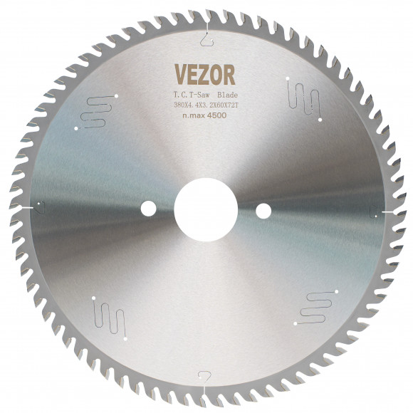 Диск пильный VEZOR (D380 B/b4,4/3,2 d60 Z72) по ДСП, МДФ, фанере клееной, МДФ, OSB